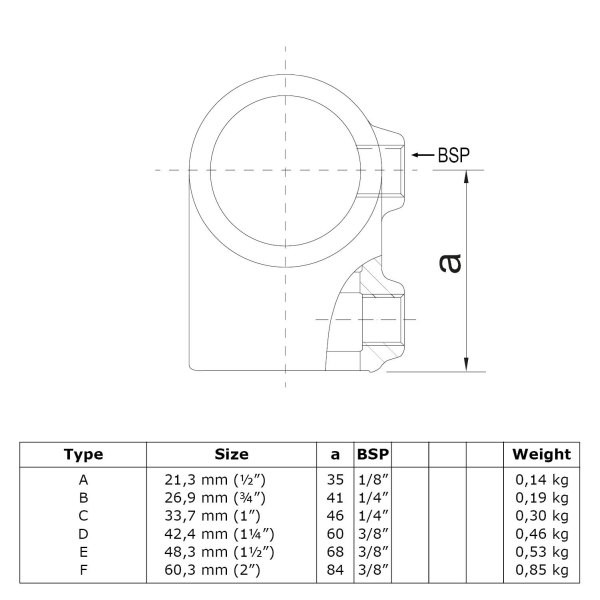 Rohrverbinder T St Ck Kurz Typ Stabile Grad Verbindung F R Gel Nder